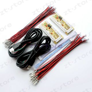 No Delay Arcade Usb Encoder Pc To Joystick For Mame 5pin & 2.  8mm Sanwa Buttons