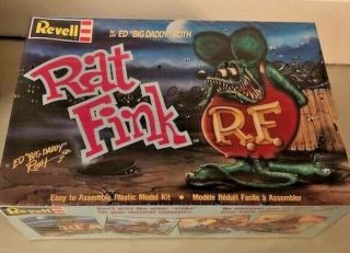 Rare Rat Fink Plastic Model Kit By Revell Ed " Big Daddy " Roth Fs 1990