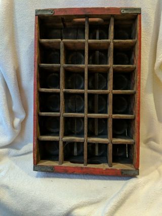 Vintage 1970 COCA - COLA 24 Bottle Wood Crate Chattanooga TN collectible 5