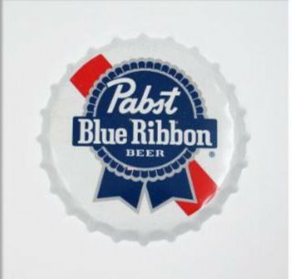 Pabst Blue Ribbon Beer Bottle Cap Tin Sign Man Cave Bar Office - Pbr Vintage