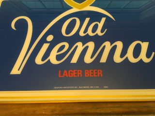 2003 Old Vienna Lager Beer Framed Bar Sign 19 1/2” x 15 1/2” 2