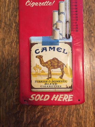 CAMELS CAMEL cigarettes tin thermometer sign advertising tobaccana vintage Ad 4