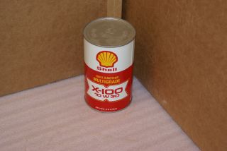 Vintage Shell X 100 Motor Oil Can FULL 3