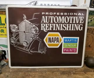 Vintage Napa Martin Senour Paints Automotive Finishing Sign - Fantastic Graphics