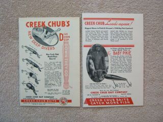 13 Vintage Creek Chub Bait Fishing Lures Print Ad 5