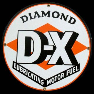 Vintage Dx Gas Porcelain Advertising Sign