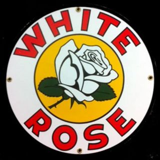 White Rose Porcelain Advertising Sign