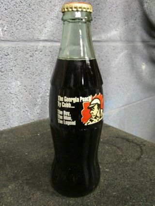 Vintage Collectible Coca Cola Coke Glass Bottles 6 Pack Ty Cobb 1994 3