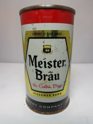 Meister Brau Custom Brew 1959 Flat Top Beer Can 98 - 38 Chicago,  Illinois