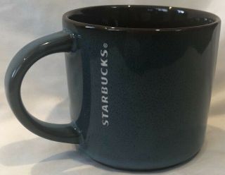 Starbucks 2014 Mug Blue Brown Artisan Glazed Stackable 14 Oz.