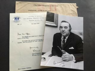 Roy Mason †2015 British Minister Secretary Of State For Defence Signed Photo 6x8