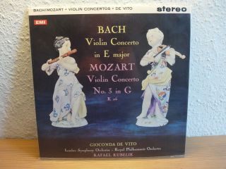 180g Gioconda De Vito Bach Mozart Violin Concerto Emi Ltd Stereo Lmint