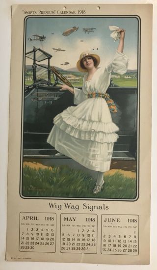 1918 Swift’s Premium Calendar WWI,  Eckhardt Chandler Christy Riesenberg Coffin 4