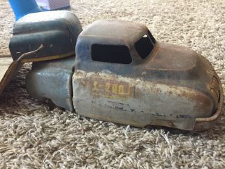Rare Lowboy Towing Trailer And Cab 1940’s? Wyandotte Or Hubley Toys 7