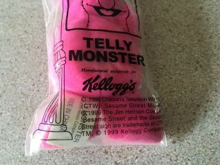 SESAME STREET Telly Monster Mini Beans KELLOGGS Plush Doll Toy 1999 5
