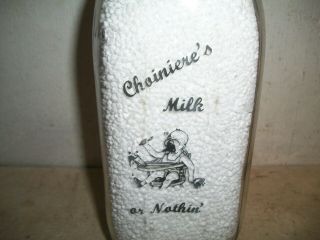 Choiniere ' s Dairy Webster Massachusetts Ma Mass Quart Milk Bottle Crying Baby 2