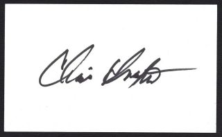 Chris Kraft Signed 5x3 Index Card / Autograph Nasa Flight Director Apollo