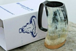 Medium Ox Horn Tankard Horn Mug Cup Beer Glass Viking Drinking Vessel
