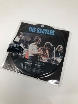 The Beatles Hey Jude Revolution 7 " Picture Disc 45 Rp5722 20th Anniversary Vg,