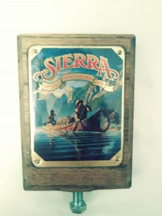 Vintage Sierra Beer Tap,  Wooden Beer Tap Handle,  Unique And Rare Beer Tap