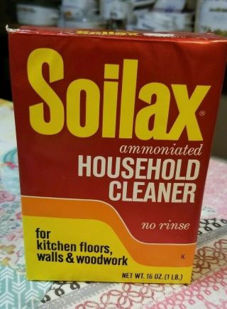 Vintage Old Stock Soilax Household Cleaner Never Opened Advertising Decor