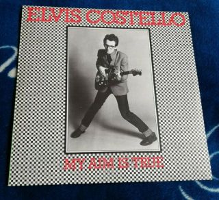 Elvis Costello My Aim Is True 1977 Uk Lp Stiff Seez 3 A2/b1 1st Press Green Back