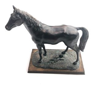 Dezine Horse Equine American Standardbred Metal Standing Statue 1997 3557 9x11x5