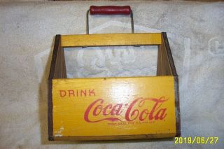 Rare,  Vintage 1941 Coca Cola 6 - Pack Wooden Carrier
