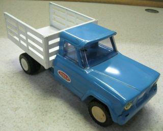 Vintage Jeep Tonka Farm Dump Truck (blue With White Bed)