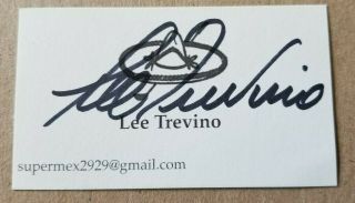 Autographed Lee Trevino Business Card W/coa Pga World Golf Hall Of Fame