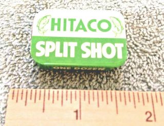Vintage Hitaco Split Shot One Dozen No 5.  Inches Lime Green & White In Color