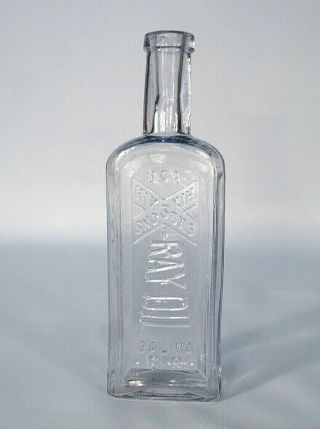 X Ray Oil Salina Kansas Hixsons X - Ray Oil Vintage Patent Medicine Bottle