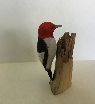 Bird Carving:min.  Red - Headed Woodpecker By Duane Larson