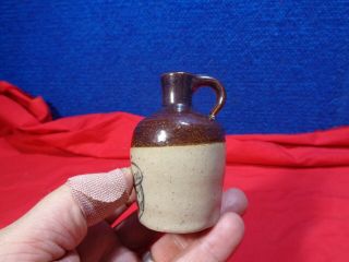ANTIQUE MINIATURE ADVERTISING STONEWARE JUG OLD CONTINENTAL WHISKEY 2