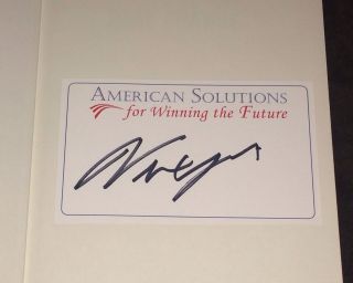Newt Gingrich Speaker Of House Signed Autograph Real Change Book
