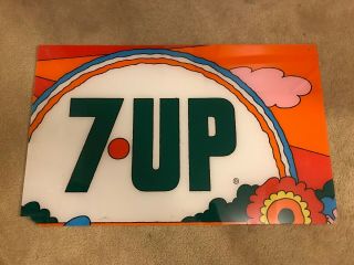 7up Large Plastic Sign 26 " X 16 "