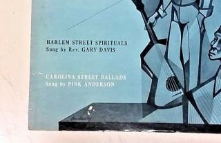 Rev.  Gary Davis Pink Anderson (Riverside Vinyl RLP 12 - 611) American Street Songs 3