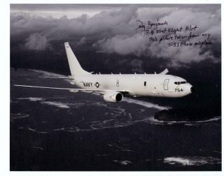 Boeing P - 8 Poseidon 1st Flight Signed Photo Test Flight Edwards Afb Test Pilot