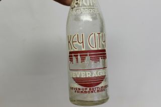 Key City Beverages Soda Bottle,  7 Up Bottling.  Fairmont,  Minnesota