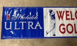 Michelob Ultra Beer Welcome Golfers Banner Sign From Budweiser