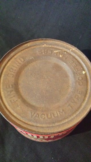 Folgers 1952 Coffee Can Vintage 1 Lb.  Tin Small Ship 2