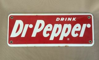 Vintage Porcelain Dr.  Pepper Advertising Sign Soda