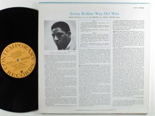 SONNY ROLLINS Way Out West CONTEMPORARY LP NM 2