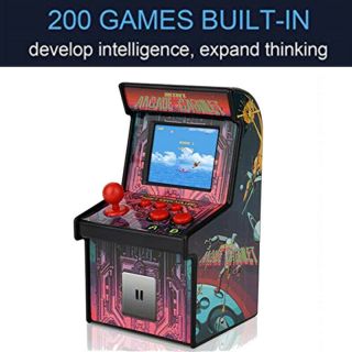 Mini Tiny Arcade Game Machine Retro Gaming System With 200 Video Games For Kids
