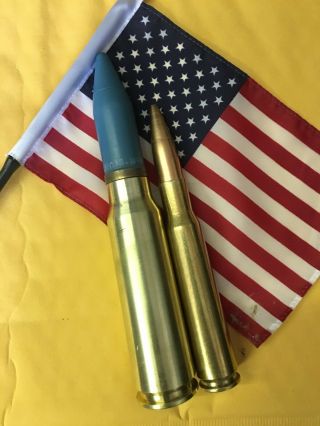 Vintage 20mm Bullet Vulcan Blue Tip,  50 Cal Bmg Snap Cap