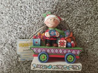 Jim Shore Enesco PEANUTS Deluxe Holiday Train Set Sally,  Lucy,  Snoopy 5