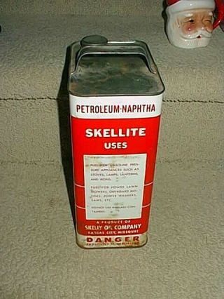 Rare Vintage Skelly Oil Skellite One Gallon Can 2