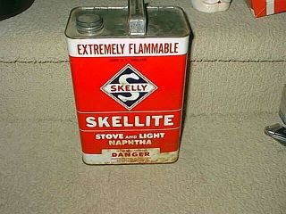 Rare Vintage Skelly Oil Skellite One Gallon Can 3