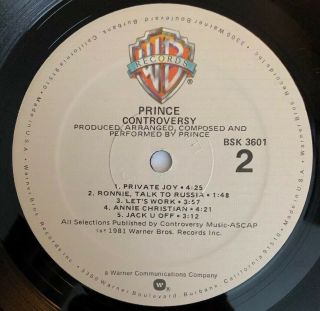 Prince - Controversy - 1981 US 1st Press w/ Poster (EX) Ultrasonic 5