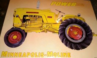 Vintage Tractor Advertising Minneapolis - Moline Sign